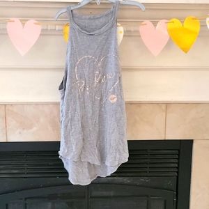 Pure barre gold heart tank